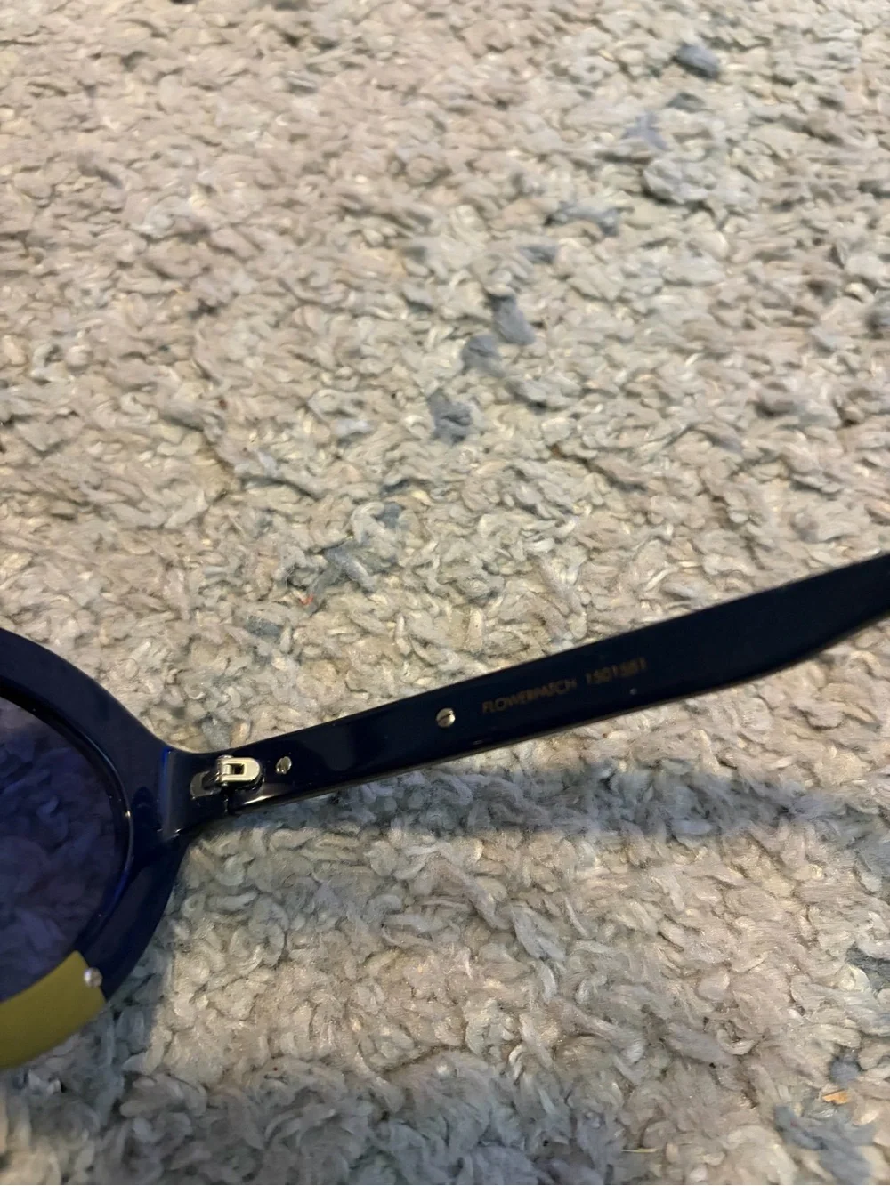 Karen Walker Flowerpatch Sunglasses 1501581 Two Tone Navy Olive Blue Lens